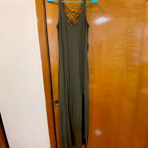 Express - Size Small Olive Maxi Dress